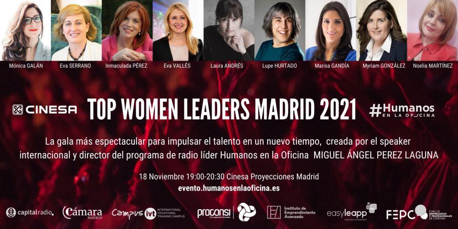 Proconsi se convierte en patrocinador de la gran gala Top Women Leaders Madrid 2021