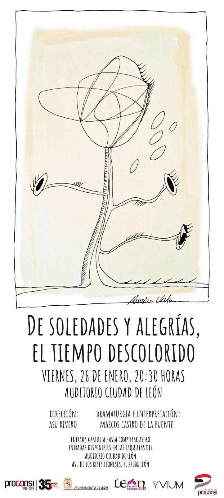 Proconsi - Cartel marcos castro evento de soledades y alegrías