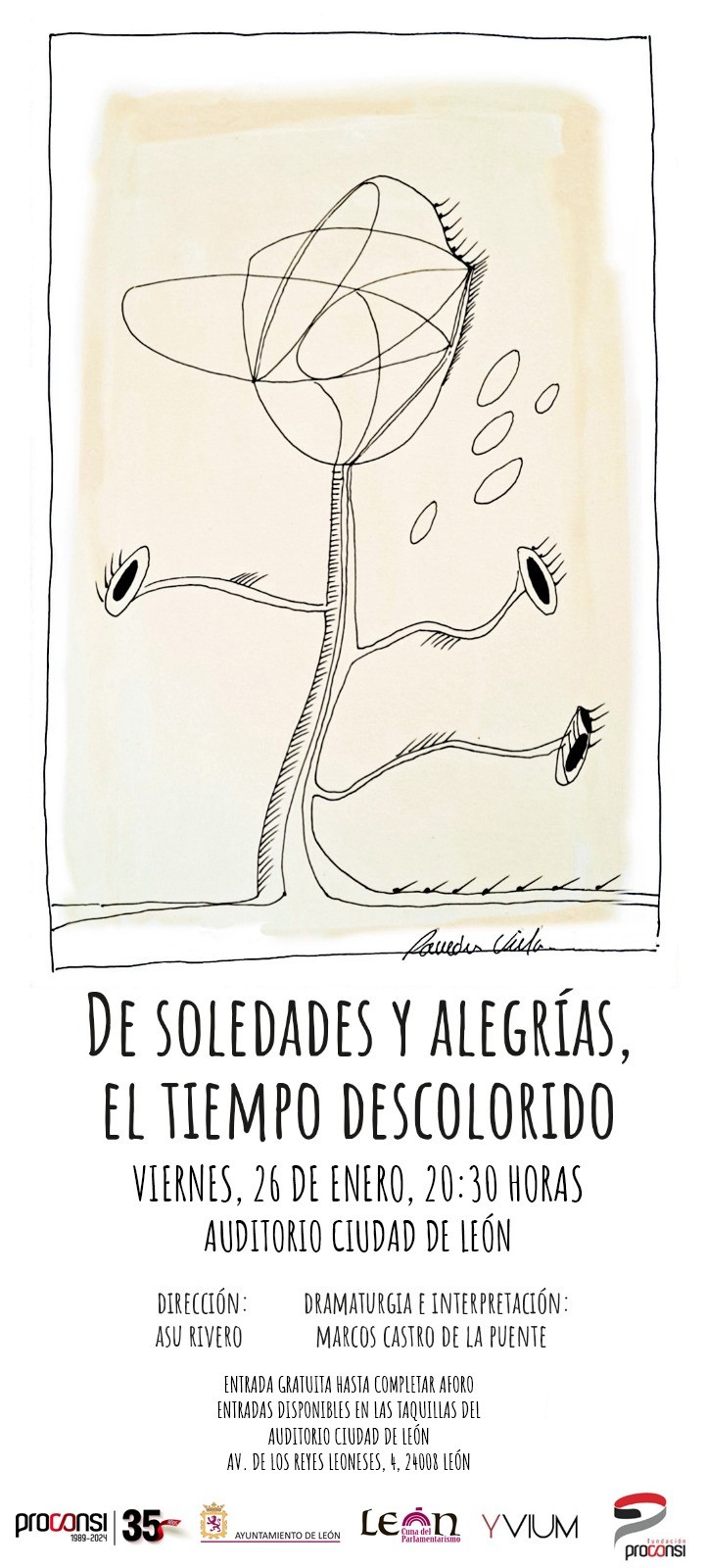 Proconsi - cartel de soledades y alegrías, el tiempo descolorido