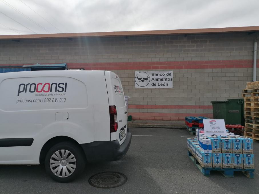 Proconsi - entrega de productos al banco de alimentos león